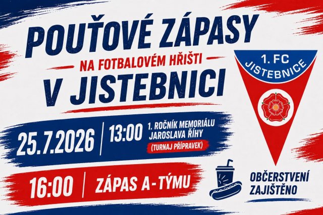 Pouťové zápasy na fotbalovém hřišti v Jistebnici