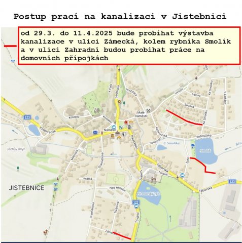 Výstavba kanalizace a čistírny odpadních vod Jistebnice