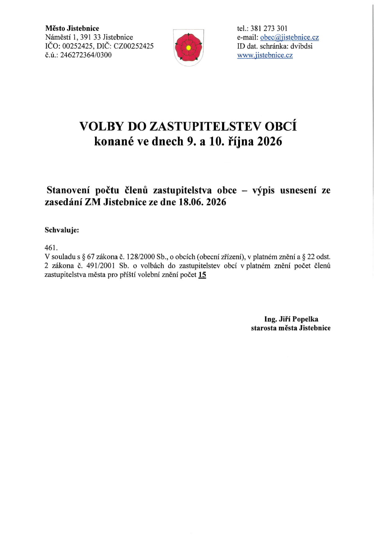Volby do zastupitelstev obcí - konané ve dnech 9. a 10. října 2026